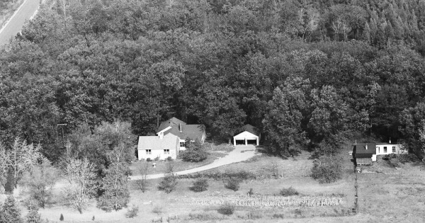 Vintage Aerial photo from 1963 in Livingston County, MI