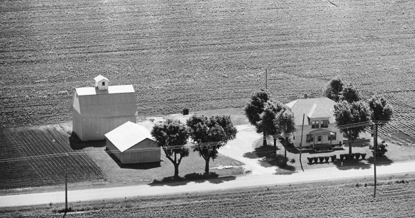 Vintage Aerial photo from 1980 in Kankakee County, IL