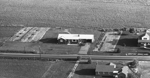 Vintage Aerial photo from 1966 in Juniata County, PA
