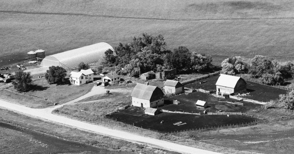 Vintage Aerial photo from 1983 in Rock County, MN