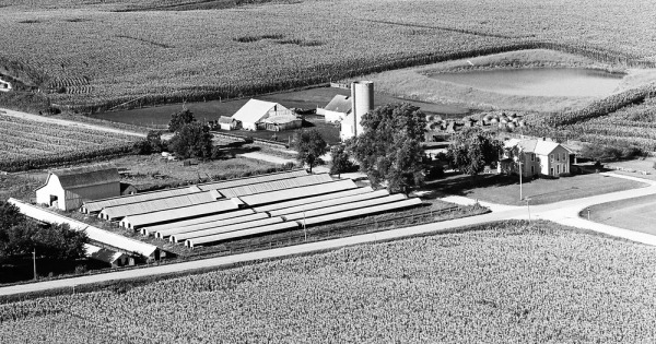 Vintage Aerial photo from 1976 in Washington County, IA