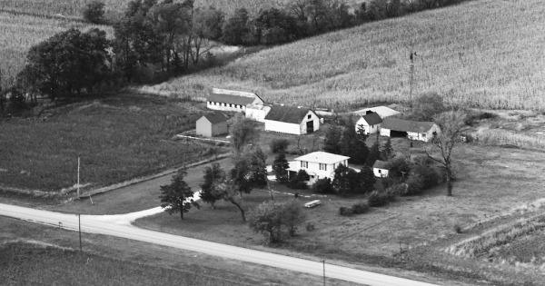 Vintage Aerial photo from 1973 in Webster County, IA