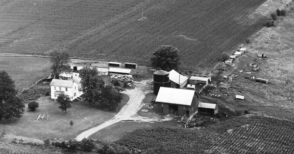 Vintage Aerial photo from 1967 in Adams County, IL