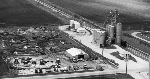 Vintage Aerial photo from 1980 in Kankakee County, IL