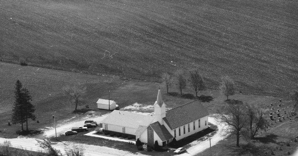 Vintage Aerial photo from 1989 in Black Hawk County, IA