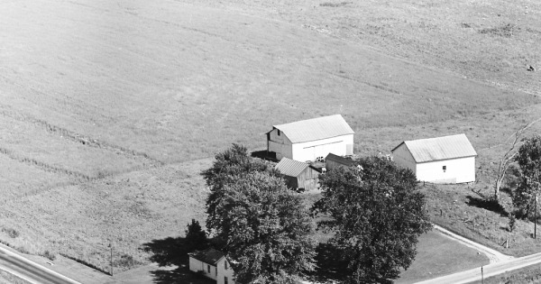 Vintage Aerial photo from 1968 in Morrow County, OH