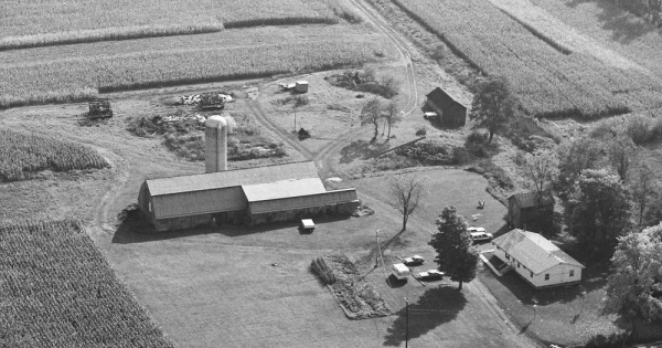 Vintage Aerial photo from 1982 in Tompkins County, NY