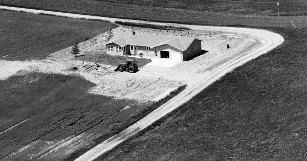 Vintage Aerial photo from 1990 in Stearns County, MN
