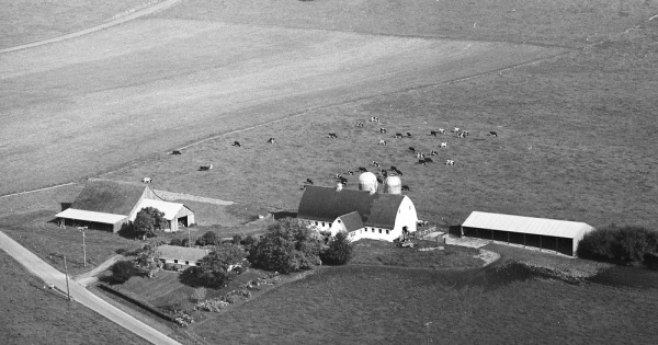Vintage Aerial photo from 1968 in Clark County, WA