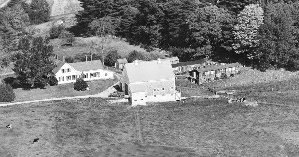 Vintage Aerial photo from 1963 in Lincoln County, ME