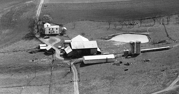 Vintage Aerial photo from 1990 in Augusta County, VA