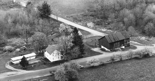 Vintage Aerial photo from 1963 in Monroe County, PA