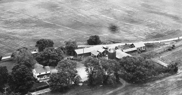 Vintage Aerial photo from 1965 in Lake County, IL