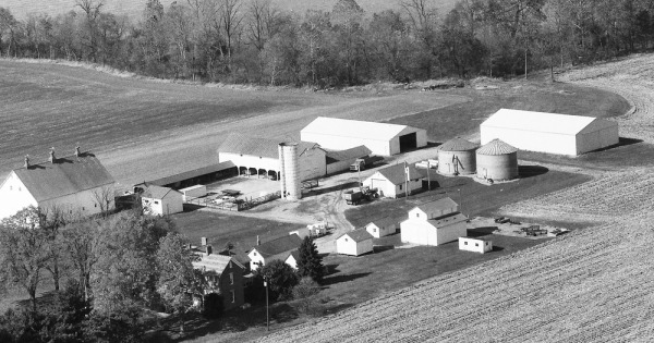Vintage Aerial photo from 1990 in Pickaway County, OH
