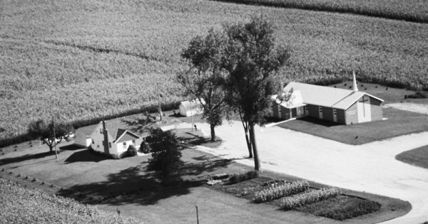 Vintage Aerial photo from 1967 in Waseca County, MN