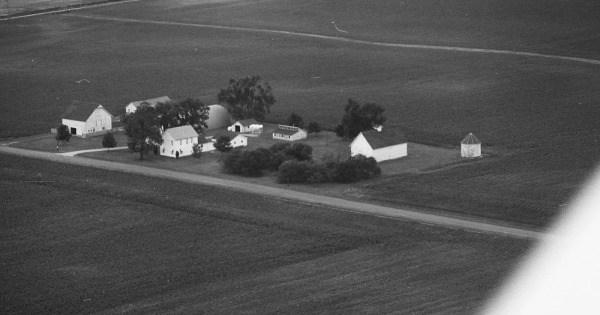Vintage Aerial photo from 1974 in McLean County, IL