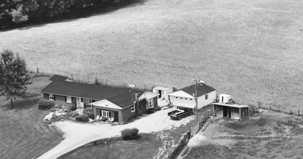Vintage Aerial photo from 1982 in Huntington County, IN