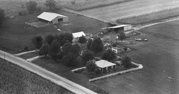 Vintage Aerial photo from 1963 in Randolph County, IL