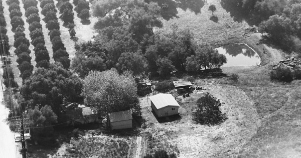 Vintage Aerial photo from 1967 in San Diego County, CA