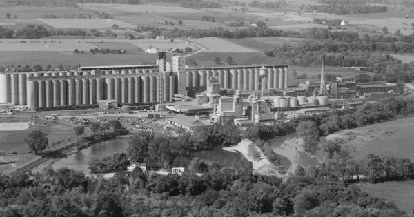 Vintage Aerial photo from 1951 in 