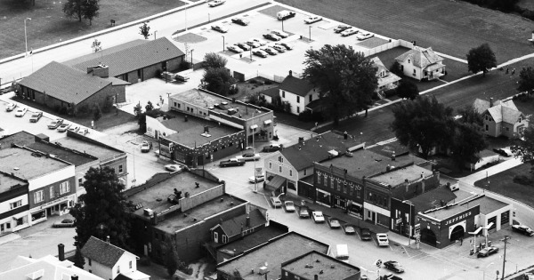Vintage Aerial photo from 1972 in Cedar County, IA