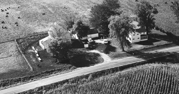 Vintage Aerial photo from 1969 in Scott County, IA