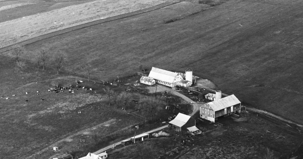 Vintage Aerial photo from 1967 in Frederick County, MD