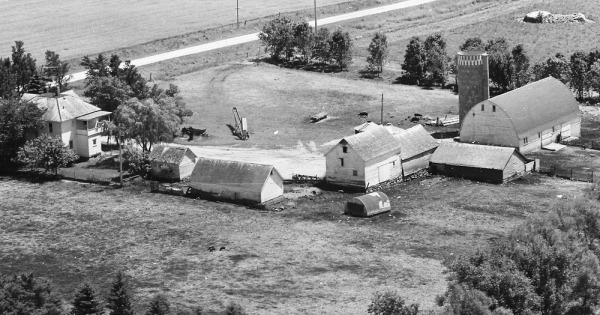 Vintage Aerial photo from 1968 in Mower County, MN