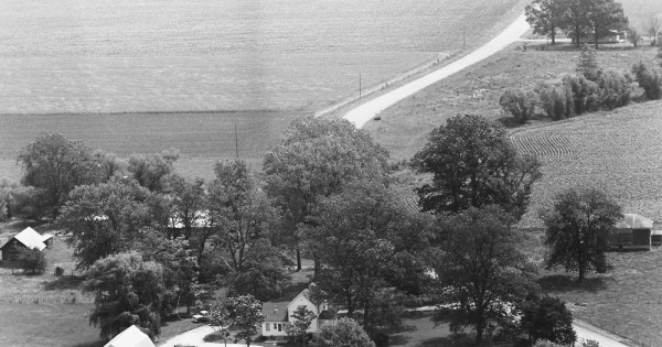 Vintage Aerial photo from 1968 in Pike County, IL