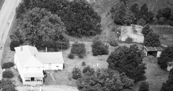 Vintage Aerial photo from 1990 in Brunswick County, VA
