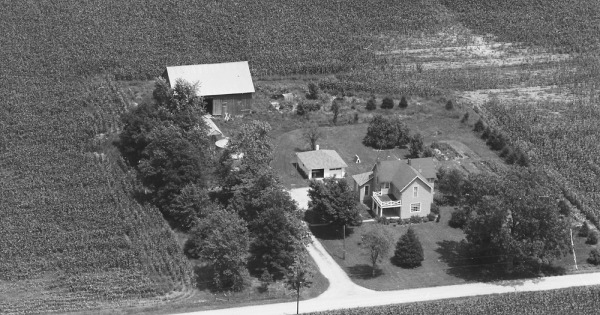 Vintage Aerial photo from 1965 in Boone County, IN