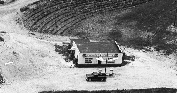 Vintage Aerial photo from -1986 in Burke County, NC