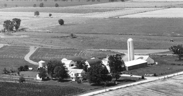 Vintage Aerial photo from 1970 in Marion County, MO