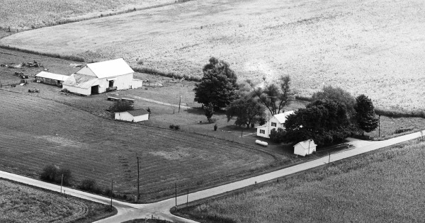 Vintage Aerial photo from 1971 in Randolph County, IN