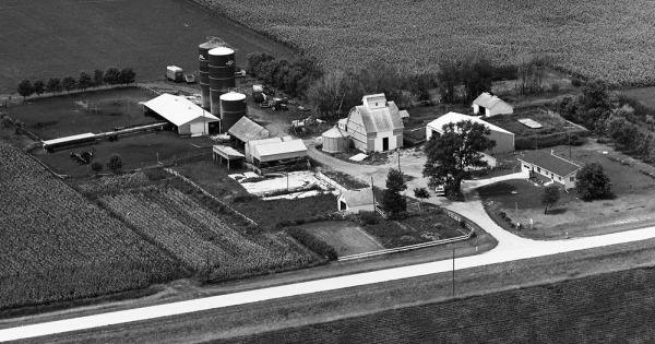 Vintage Aerial photo from 1976 in Pocahontas County, IA