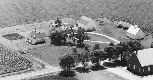 Vintage Aerial photo from 1972 in Champaign County, IL