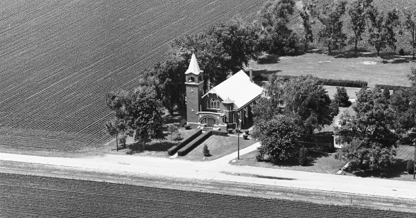 Vintage Aerial photo from 1972 in Champaign County, IL
