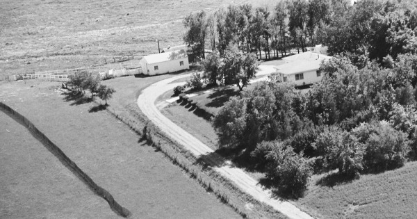 Vintage Aerial photo from 1969 in Minnehaha County, SD