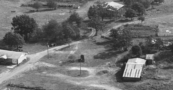 Vintage Aerial photo from -1986 in Coal County, OK