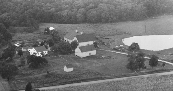Vintage Aerial photo from 1963 in Randolph County, IL