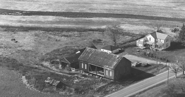 Vintage Aerial photo from 1980 in Darke County, OH