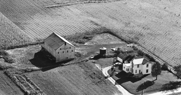 Vintage Aerial photo from 1964 in Wyandot County, OH