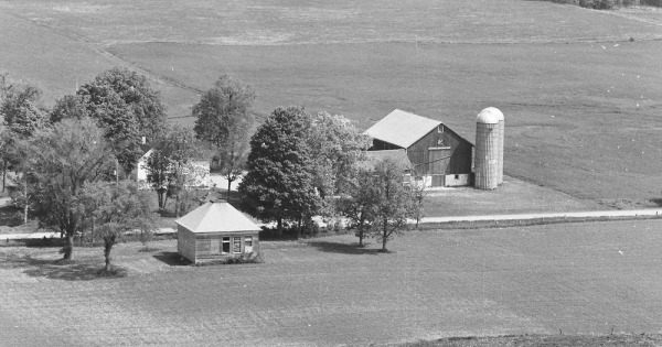 Vintage Aerial photo from 1977 in Calumet County, WI