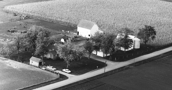 Vintage Aerial photo from 1966 in Benton County, IN