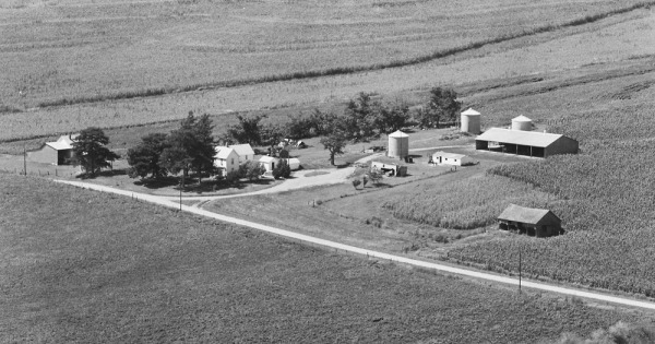 Vintage Aerial photo from 1980 in Atchison County, MO