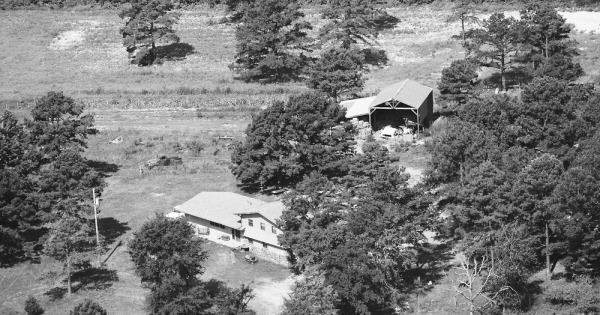 Vintage Aerial photo from 1986 in Yell County, AR