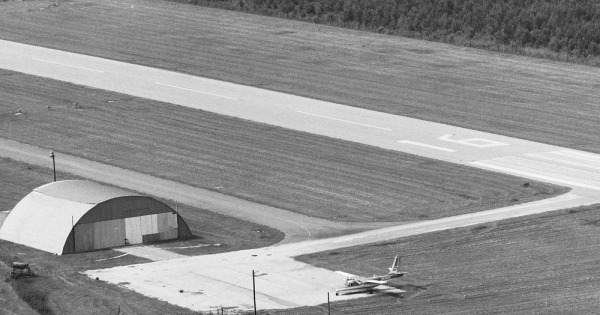 Vintage Aerial photo from 1989 in Liberty County, TX