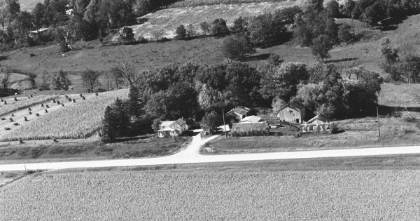 Vintage Aerial photo from 1975 in Fayette County, IA