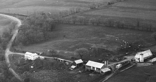 Vintage Aerial photo from 1967 in Frederick County, MD