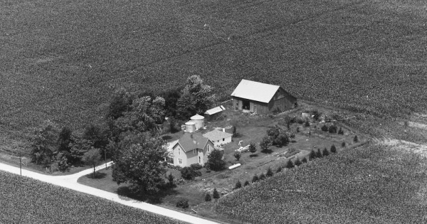 Vintage Aerial photo from 1965 in Boone County, IN